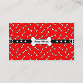 愛犬家のポーズおもしろいとボーンデザイン 名刺 (裏面)