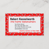 愛犬家のポーズおもしろいとボーンデザイン 名刺 (正面)