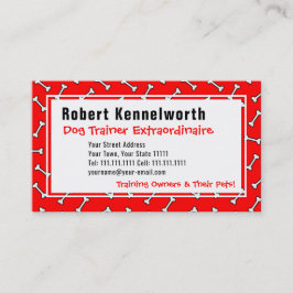 愛犬家のポーズおもしろいとボーンデザイン 名刺