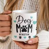 愛犬家のママ パウ ハートフォトギフト コーヒーマグカップ