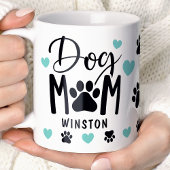 愛犬家のママ パウ ハートフォトギフト コーヒーマグカップ