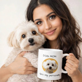 愛犬家のママ 私の個性だもん かわいい犬のデザイン コーヒーマグカップ