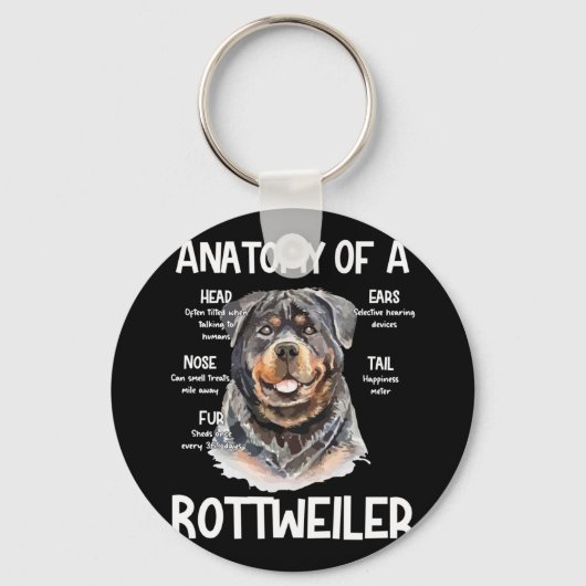 愛犬家のロットワイラー構造 キーホルダー (正面)