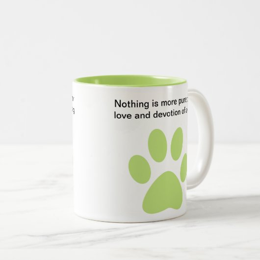 愛犬家の信条 ツートーンマグカップ (正面右)