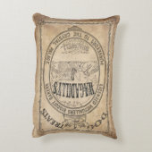 愛犬家の初期ので汚く素朴で旧式な枕 アクセントクッション (裏面(縦))