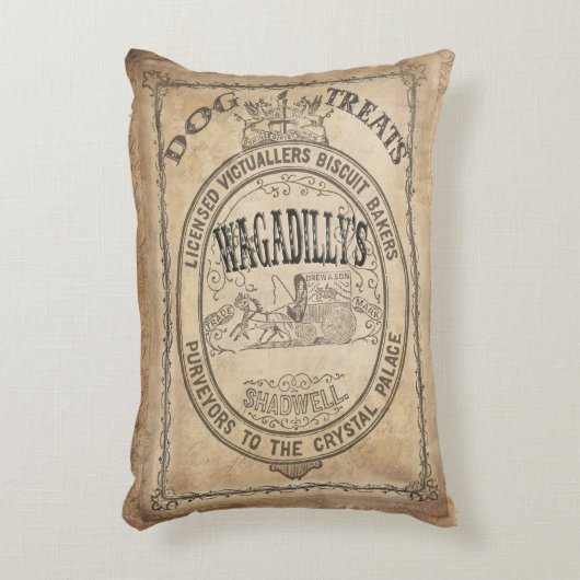 愛犬家の初期ので汚く素朴で旧式な枕 アクセントクッション (正面(垂直))