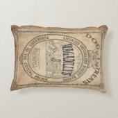 愛犬家の初期ので汚く素朴で旧式な枕 アクセントクッション (裏面)