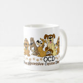 愛犬家の執拗な犬の無秩序 コーヒーマグカップ (正面右)