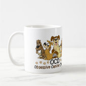 愛犬家の執拗な犬の無秩序 コーヒーマグカップ (左)