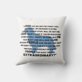愛犬家の心温まる犬引用文 クッション (裏面)