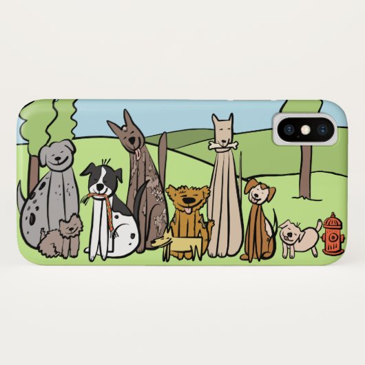 愛犬家の携帯電話の箱- iPhone X Case-Mate iPhoneケース (裏面(横))