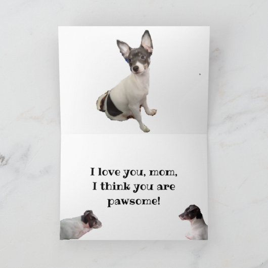 愛犬家の母の日  カード (内部)
