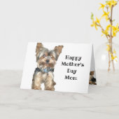 愛犬家の母の日  カード (黄色い花)
