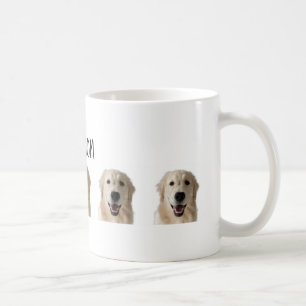 . .愛犬家の母犬に笑いかける犬のマグ コーヒーマグカップ