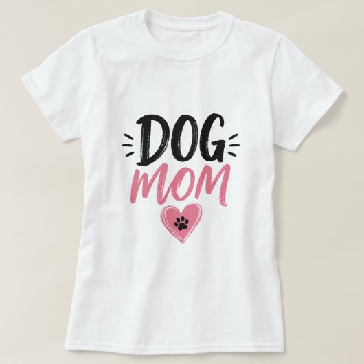愛犬家の母 Tシャツ (デザイン正面)
