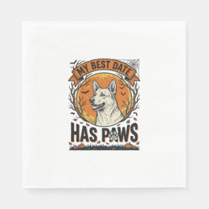 愛犬家の為のハロウィンドッグTシャツ スタンダードランチョンナプキン