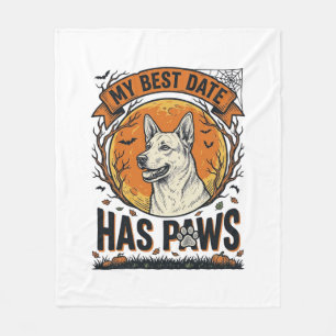 愛犬家の為のハロウィンドッグTシャツ フリースブランケット