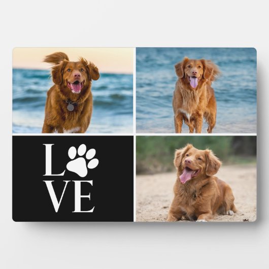 愛犬家の為のモダンな3枚の写真の額縁 フォトプラーク (正面)