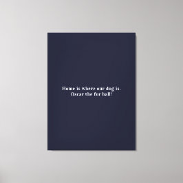 愛犬家の12枚の写真 家は愛犬と一緒 キャンバスプリント