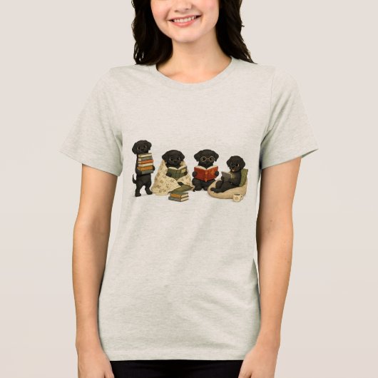 愛犬家へのギフト | Cozy Reading Dogs Tシャツ (正面)