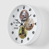 愛犬家カスタム写真 壁時計 (傾斜)