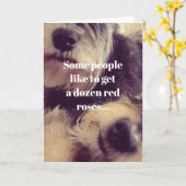 愛犬家カード カード (黄色い花)