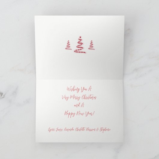 愛犬家クリスマスと家族の名前 シーズンカード (内部)