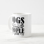 愛犬家コーヒーマグ |人々のために犬吸 | コーヒーマグカップ (正面左)