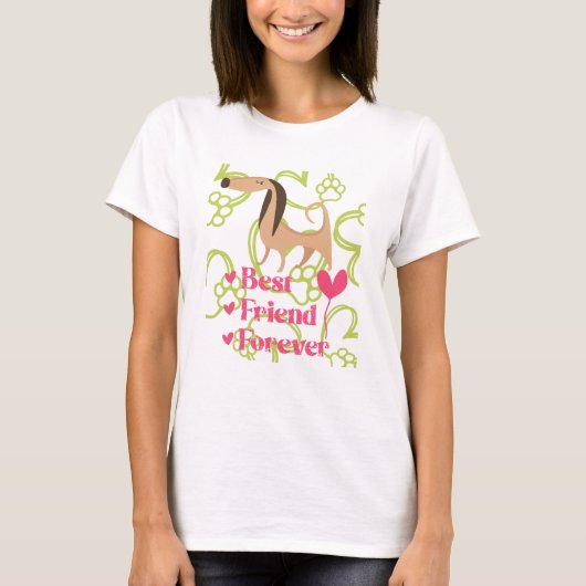 愛犬家スタイリッシュ用のTシャツ Tシャツ (正面)