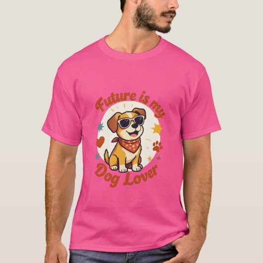 愛犬家デザインの未来 Tシャツ (正面)