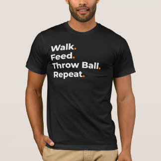 愛犬家デザイン ウォーク フィード ボール遊び リピート Tシャツ