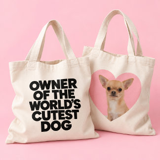愛犬家トート 愛犬家のママ 愛犬家のパパ ペットの写真を追加 トートバッグ