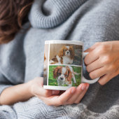 愛犬家パパのための5枚の写真コラージュ コーヒーマグカップ