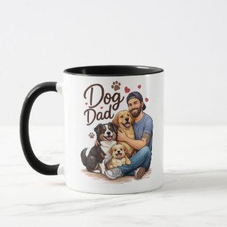 愛犬家パパのコーヒーマグカップ - 犬好きへのギフト マグカップ