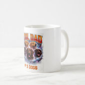 愛犬家パパの似顔絵 オーダーメイド デザイン コーヒーマグカップ (正面右)