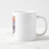 愛犬家パパの似顔絵 オーダーメイド デザイン ジャンボコーヒーマグカップ (右)
