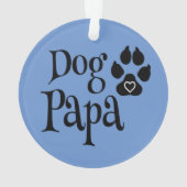 愛犬家パパ 犬好き 犬パパ オーナメント (裏面)