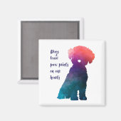 愛犬家ビコンフリーズスタイルコンテンポラリープリント マグネット (正面/裏面)