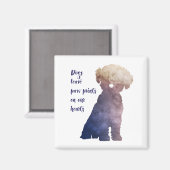 愛犬家ビコンフリーズスタイルコンテンポラリープリント マグネット (正面/裏面)