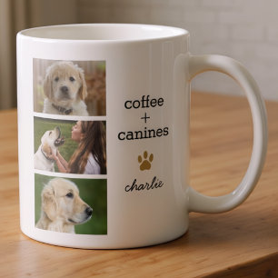 愛犬家フォトテンプレート タイポグラフィ 名前 かわいい コーヒーマグカップ