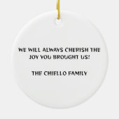 愛犬家フォトペットメモリーオーナメント セラミックオーナメント (裏面)