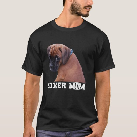 愛犬家ボクサーママ Tシャツ (正面)