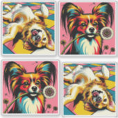 愛犬家ポップ・アートののアートシール シール (正面)