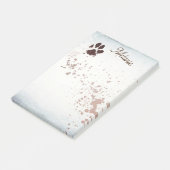 愛犬家ポー印刷の追加文字またはモノグラム ポストイット (アングル)