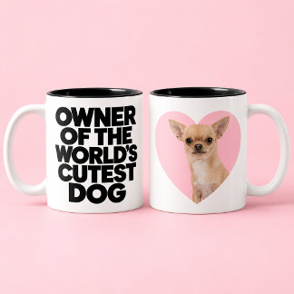 愛犬家マグカップ 犬ママ 犬パパ ペットの写真を追加 ツートーンマグカップ