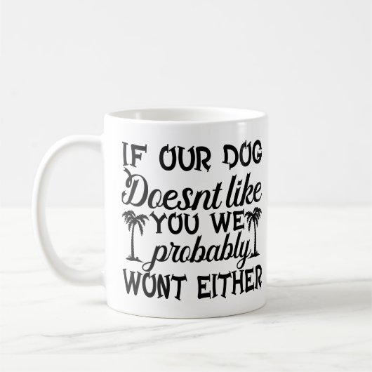 愛犬家マグ |コーヒおもしろいーマグ | コーヒーマグカップ (左)