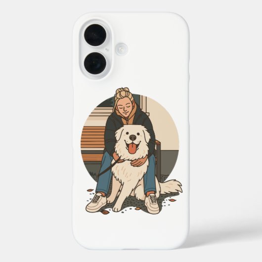 愛犬家ママがふわふわの子犬を抱きしめる かわいいペットの瞬間 Case-Mate iPhoneケース (裏面)