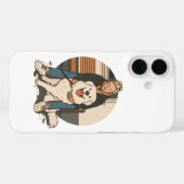愛犬家ママがふわふわの子犬を抱きしめる かわいいペットの瞬間 Case-Mate iPhoneケース (裏面 (横))