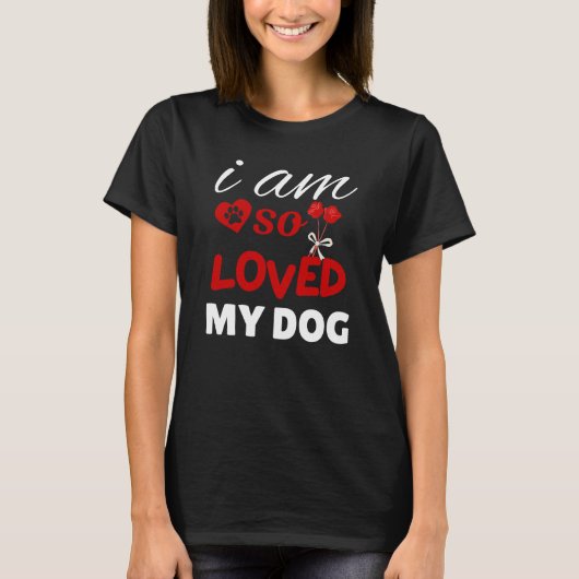 愛犬家ママのためのバレンタインデザイン Tシャツ (正面)