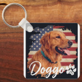 愛犬家ママのためのTシャツ ペット愛好家と子犬の飼い主向け キーホルダー (正面)